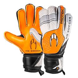 HO Soccer Primary Protek Flat Race Orange Guantes de Portero, Unisex Adultos, Naranja/Blanco, 8