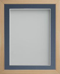 Frame Company Webber Beech with Blue Mount, 12x10 for 8x6 inch
