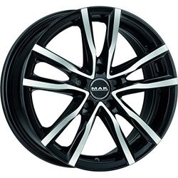 RUOTE CERCHI IN LEGA AUTO MAK CERCHIONE MILANO BLACK MIRROR 17" 5x114,3 DA 17 POLLICI