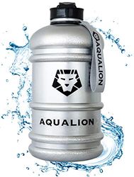 Aqualion Vattenflaska 2 l gymflaska – sportflaska – BPA-fri – 100 % läckagesäker – extra stark – utomhus – kontor – fitness – simning –