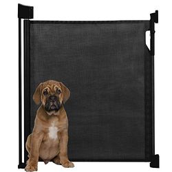 Bettacare Advanced Retractable Dog Safety Gate, Black, Up to 120cm Wide, Retractable Pet Safety Gate, Roller Blind Safety Barrier, Advanced Locking System