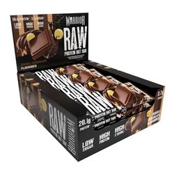 Warrior Raw Protein Bars – 12 x 75g Oat Bar Flapjacks – High Fibre, Low Sugar – Ideal Meal Replacement or Healthy Nutrition Energy Snacks – HFSS/GMP Certified – UK Made (Double Chocolate)