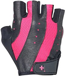 Harbinger Dames Pro gewichtheffen, lederen palmbescherming, workout fitness handschoenen, zwart, medium