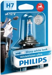 Philips WhiteVision ultra moto H7 lampada fari per moto, fino a 4.200 Kelvin, 1 pezzo