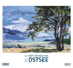 Calendario artístico con Kat Menschik en el mar Báltico 2025, encuadernación en espiral, formato 38 x 35,5 cm