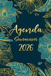 Agenda semainier 2026: 1 semaine sur 2 pages | 12 mois de Janvier à Décembre | format a5