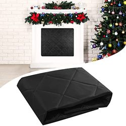 Magnetic Fireplace Cover, Fireplace Blocker Blanket Stops Overnight Heat Loss Indoor Fireplace Covers Fireplace Draft Stopper Chimney Insulation Draft Stopper with Magnet and Hook-and-Loop Fasteners