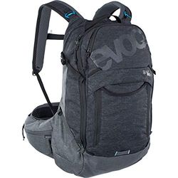 EVOC TRAIL PRO 26l protector rugzak voor fietstochten, rugzak (LITESHIELD PLUS rugprotector, brede heupvinnen, 3l hydratatie blaas compartiment, maat: S/M), Zwart/Koolstofgrijs