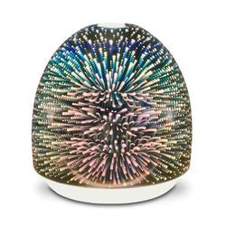 Zen'Arôme SC21-5565 diffuser voor etherische oliën, ultrasoon, festival (tot 40 m²), koude diffuser voor aromatherapie, glas, 3D-effect, feeën- en hypnotiserende verlichting, verstelbaar, blauw