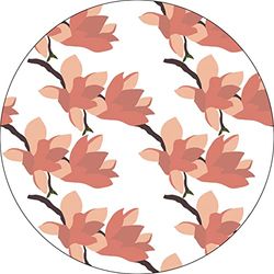 Bonateks, Round Digital Printed Mouse Pad, Non-Slip Base, for Office and Home, Diameter:22cm