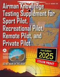 Airman Knowledge Testing Supplement for Sport Pilot, Recreational Pilot, Remote Pilot, and Private Pilot.: FAA-CT-8080-2H Full-Color Edition