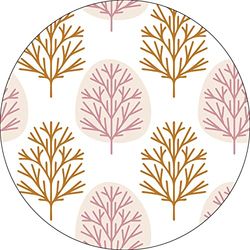 Bonateks, Round Digital Printed Mouse Pad, Non-Slip Base, for Office and Home, Diameter:22cm