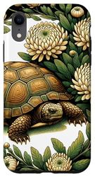 Carcasa para iPhone XR Caja Tortuga Ilustración Caja Floral Tortugas