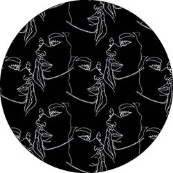 Bonateks, Round Digital Printed Mouse Pad, Non-Slip Base, for Office and Home, Diameter:22cm