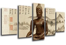 Quadro fotográfico Buda, Buddha, relaxamento, Zen, meditação, Relax tamanho total: 165 x 62 cm XXL