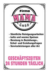 Schatzmix Spruch Firma Mama GmbH, kontorstider 24 st. 20 x 30 deko tennskylt plåtskylt, plåt, flerfärgad 20 x 30 cm