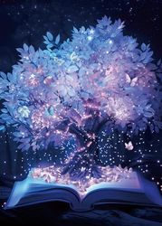 Tree of Life Puzzle for Adults 1000 Pieces, Hard Plant Book Jigsaw Puzzle, Difficult Fantasy Butterfly Puzzle