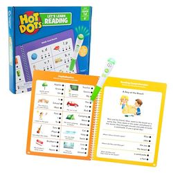 Learning Resources- Impariamo a Leggere 1° Elementare Hot Dots, Libro Penna Interattiva con Riscontro Immediato, più di 100 attività, dai 6 Anni in avanti, Multicolore, Jeden rozmiar, EI-2447