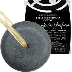Senso Naturale Solid Detox Shampoo – Purifying & Anti-Dandruff Treatment with Ginger, Charcoal & Tea Tree – Rebalances Oily Scalp & Reduces Dandruff – Vegan & Organic | 75g (Lasts 3 Months)