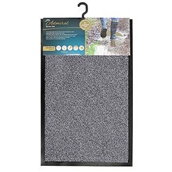 JVL Admiral Barrier Door Mat, Microfibre, Grey, 50 x 80cm, One size 01-640GY
