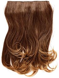 Fab One Piece Clip In Synthetic Heat Resistant Loose Waves Hair Extensions T68/69 - Light Brown/Caramel Ombre