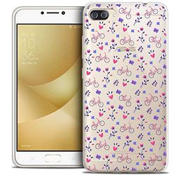 Caseink Hoes voor Asus Zenfone 4 MAX Plus/Pro ZC554KL (5.5) Beschermhoes Case [Crystal Gel Motief HD Collectie Love Saint Valentin Design Bicycle - Flexibel - Ultra dun - Gedrukt in Frankrijk]