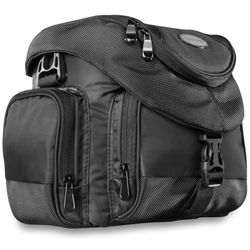 Mantona Premium - Bolsa para câmaras SLR com correia de transporte, cor preta