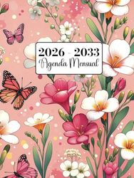 Agenda Mensual 2026-2033: A4, Ocho años, desde enero de 2026 hasta diciembre de 2033