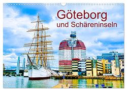 Göteborg und Schäreninseln (Wandkalender 2024 DIN A3 quer), CALVENDO Monatskalender: Der faszinierenden Stadt Göteborg in Westschweden ist ein wunderschöner Schärengarten mit 15 Inselnvorgelagert.