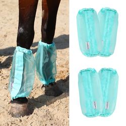 CareMaster Lot de 4 Leggings de Taille Universelle en Maille Fine pour Cheval - Réduit considérablement Les Crampons - Respirantes - Menthe d'été