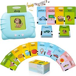 Educatief educatief speelgoed voor 2,3,4 jaar oude kinderen, speech therapy speelgoed voor kinderen, autisme sensorisch cadeau voor peuters, met 112 talking flash-kaarten (224 woorden)