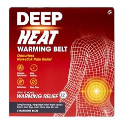 Deep Heat Warming Belt, Long Lasting Pain Relief Heat Therapy (Pack of 2 Belts)
