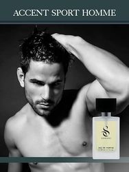 ACCENT SPORT HOMME by SANGADO, Perfume for Men, 8-10 hours long-Lasting, Woody Aromatic, Fine French Essences, Refined, Luxurious, 50 ml Spray