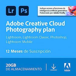 Creative Cloud Photography plan with 20GB | 1 Año | PC/Mac | Código de activación enviado por email