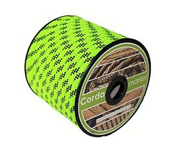 CORDAMARKET 10mm Strålrep, Vuxna Unisex, Fluor Grön, 25mts