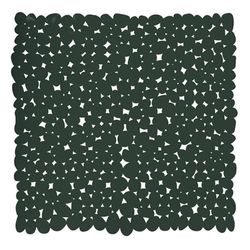MSV Tapis Fond de Douche PVC Galets 53x53cm Vert Foncé