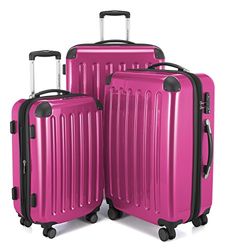 HAUPTSTADTKOFFER - Alex - Ensemble de 3 Valises Rigides Magenta Brillant, TSA, (S, M & L), 235 litres