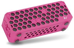 Kitsound Hive Altoparlante Stereo Portatile Senza Fili Universale Bluetooth, con Jack da 3,5 mm, Compatibile con iPhone 4/4S/5/5S/5C/6/6 Plus, Ipad 2/3/4/Mini/Air, iPod Nano 7A Generazione, iPod Touch 5A Generazione, Samsung Galaxy S2/S3/S4, Galaxy Tab 2/3, Nexus 7, Nexus 10, Dispositivi Blackberry, Nokia, Windows Phone 8, HTC e Mp3, Rosa