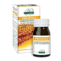 Dr Giorgini Integratore Alimentare, Monocomponenti Erbe Propoli Estratto Titolato al 10% in Galangina Pastiglie - 30 g