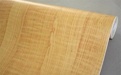 BUVU Lámina Adhesiva para Muebles, Aspecto de Madera, Papel Pintado Autoadhesivo, 45 cm x 300 cm, marrón, Vintage, a Rayas, Resistente al Agua, para Muebles, Paredes, armarios, mesas de Cocina