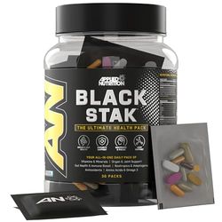 Applied Nutrition Black Stak - Complete Performance Complex - 30 All-in-One Sachets for Health and Immune Support with Multivitamins Antioxidants Aminos Minerals Enzymes and More