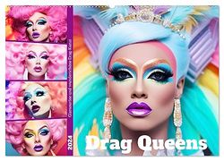 Drag Queens. Glamouröse und wunderschöne Drag-Kunst (Wandkalender 2024 DIN A2 quer), CALVENDO Monatskalender: Drag als beeindruckende Kunstform ist populärer denn je