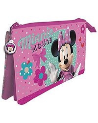 Disney - Pennenetui 3 vakken 12x22 CMS Minnie, ast5478, roze