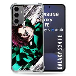 Cokitec Förstärkt fodral för Samsung Galaxy S24 FE Manga Demon Slayer Tanjiro