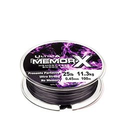 Ultima MemorX 100m Spool Memory Free Hook Length - Black, 0.50mm - 25.0lb/11.4kg