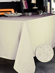 CALITEX Toalha de mesa retangular, poliéster, cru, 250 x 150 cm