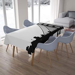 Bonamaison, Anti-moisissure, Séchage Rapide, Résistant aux Taches, Lavable en Machine, 100% Polyester Nappe de Table (140cm x 200cm) - Conçu et Fabriqué en Turquie