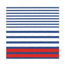 Caspari Breton Stripe Luncheon Napkins in Blue - 20 Per Package