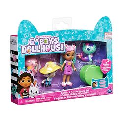 Gabby's Dollhouse, Gabby and Friends - Juego de Figuras con muñeca Gabby arcoíris, 3 Figuras de Juguete y Accesorio Sorpresa, Juguetes para niños a Partir de 3 años