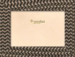 Natalini Marquesi fotoram tillverkad i Italien, tulpanträ, svart, 12,7 cm x 7"
